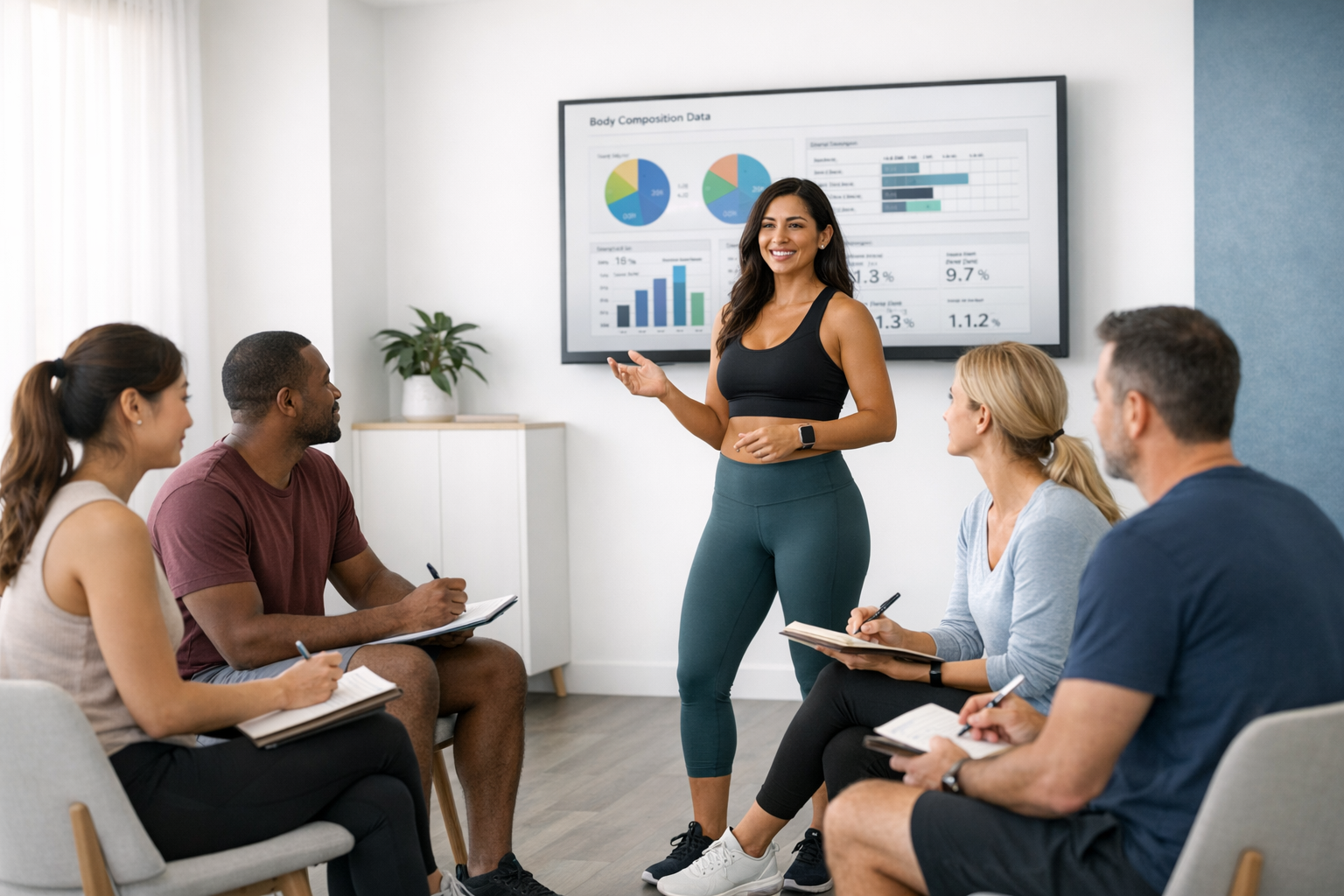 Personalized coaching session — reviewing health data